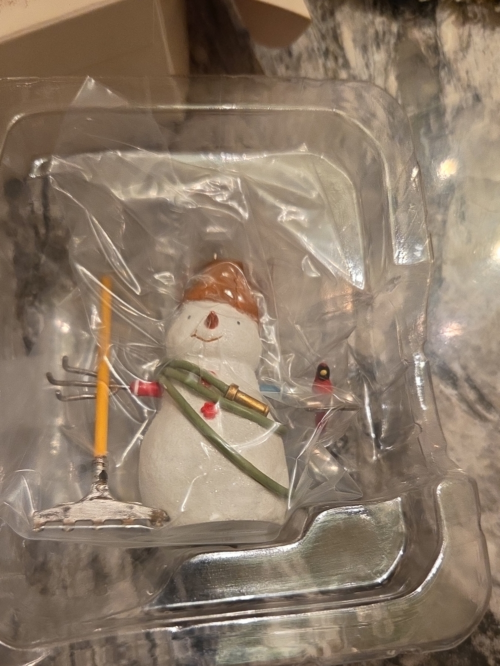 Hallmark Keepsake Snowman Ornament - White, Brown, Red, Green